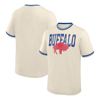 Men's Fanatics Cream Buffalo Bills Ringer T-Shirt