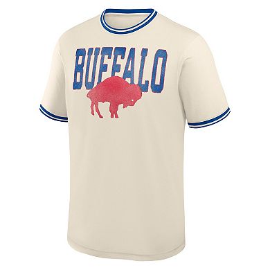 Men's Fanatics Cream Buffalo Bills Ringer T-Shirt