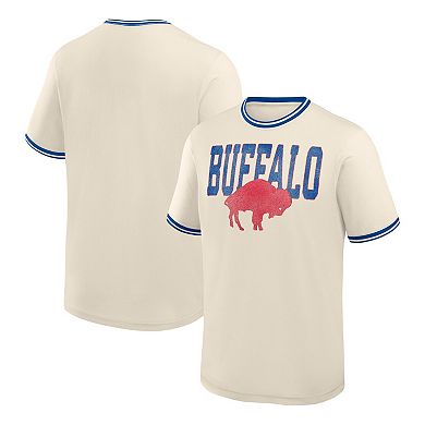 Men's Fanatics Cream Buffalo Bills Ringer T-Shirt