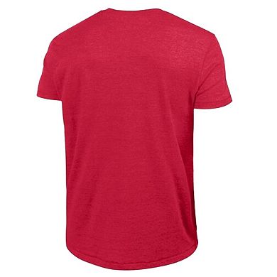 Men's Champion Red NC State Wolfpack Vintage Triumph Tri-Blend T-Shirt