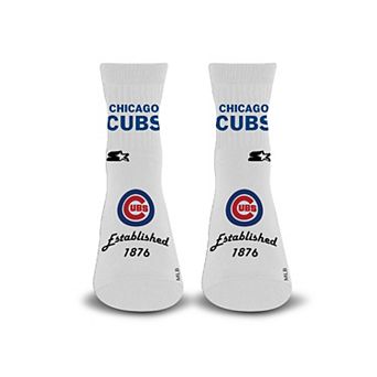 Unisex Starter White Chicago Cubs Established Stencil Quarter Socks