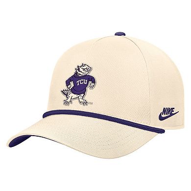 Men's Nike Natural TCU Horned Frogs Vintage Rope Rise Adjustable Hat