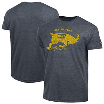 Men's Champion Navy Navy Midshipmen Vintage Triumph Tri-Blend T-Shirt