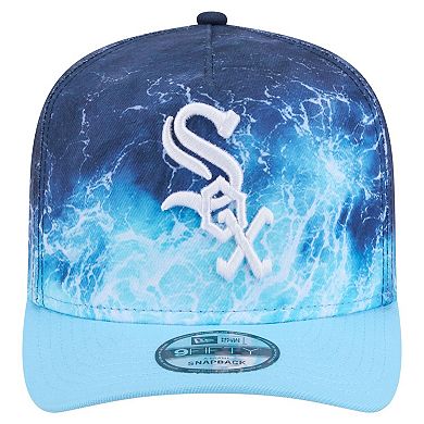 Men's New Era Light Blue Chicago White Sox Deep Water Pre-Curved 9FIFTY A-Frame Snapback Hat