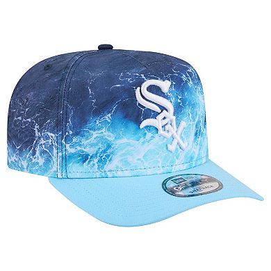 Men's New Era Light Blue Chicago White Sox Deep Water Pre-Curved 9FIFTY A-Frame Snapback Hat