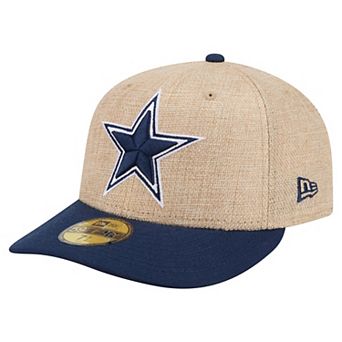 Men's New Era Natural/Navy Dallas Cowboys Pre-Curved Twine 59FIFTY Fitted Hat