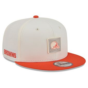 Men's New Era Cream/Orange Cleveland Browns 2026 NFL Training Camp 9FIFTY Snapback Hat
