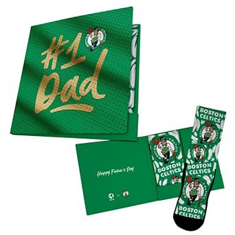 Unisex Rock Em Socks Kelly Green Boston Celtics #1 Dad Gift Card Socks