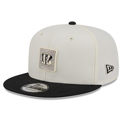 Men's New Era Cream/Black Cincinnati Bengals 2026 NFL Training Camp 9FIFTY Snapback Hat