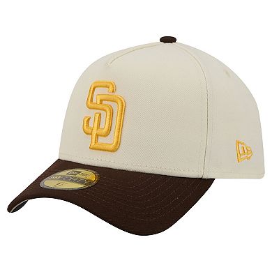 Men's New Era Cream San Diego Padres Chrome A-Frame 59FORTY Fitted Hat