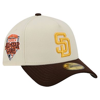 Men's New Era Cream San Diego Padres Chrome A-Frame 59FORTY Fitted Hat