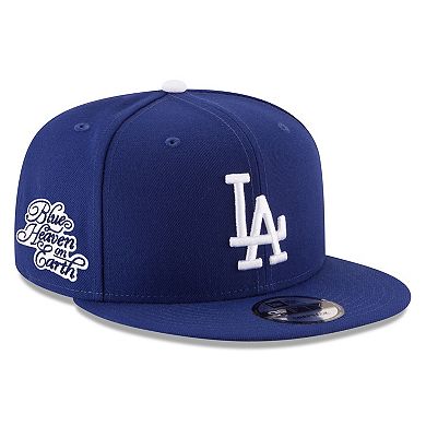 Men's New Era Royal Los Angeles Dodgers Blue Heaven On Earth Script Patch 9FIFTY Snapback Hat