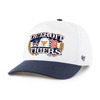 Men's '47 White/Navy Detroit Tigers Americana Eagle Hitch Adjustable Hat