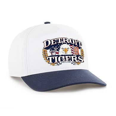Men's '47 White/Navy Detroit Tigers Americana Eagle Hitch Adjustable Hat