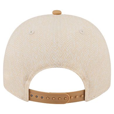 Men's New Era Cream Texas Rangers Herringbone 9FIFTY A-Frame Snapback Hat