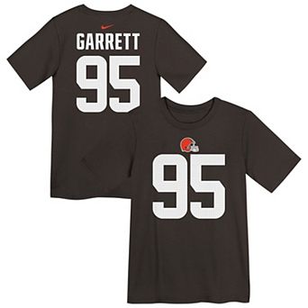 Preschool Nike Myles Garrett Brown Cleveland Browns Player Name & Number T-Shirt