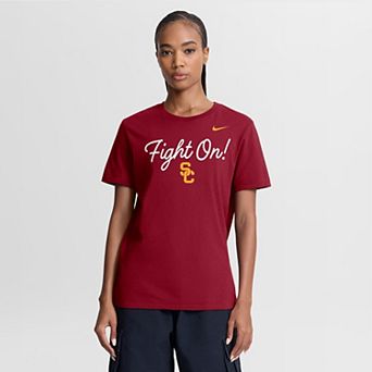 Women's Nike Cardinal USC Trojans Script Mantra Logo T-Shirt