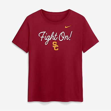Women's Nike Cardinal USC Trojans Script Mantra Logo T-Shirt