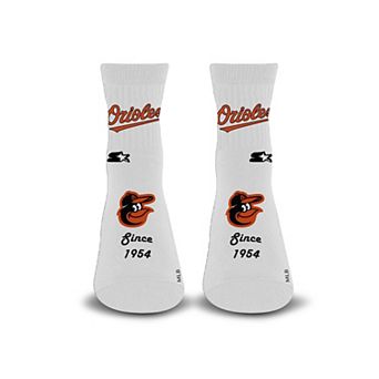 Unisex Starter White Baltimore Orioles Established Stencil Quarter Socks