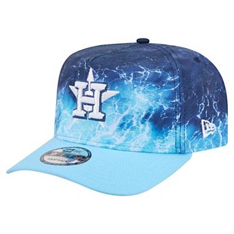 Men's New Era Light Blue Houston Astros Deep Water Pre-Curved 9FIFTY A-Frame Snapback Hat