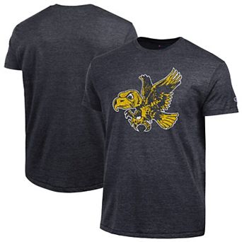Men's Champion Black Iowa Hawkeyes Vintage Triumph Tri-Blend T-Shirt