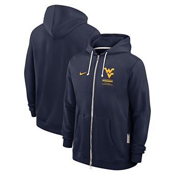Men's Nike Navy West Virginia Mountaineers 2026 Sideline Standard Issue Dri-FIT Full-Zip Hoodie