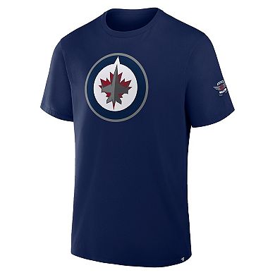 Men's Fanatics Navy Winnipeg Jets Hat Trick Legacy T-Shirt