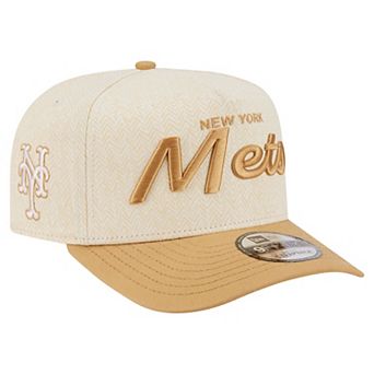Men's New Era Cream New York Mets Herringbone 9FIFTY A-Frame Snapback Hat
