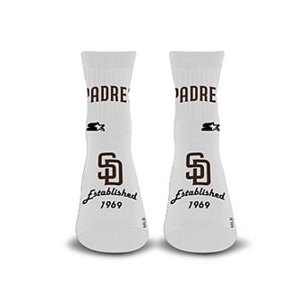Unisex Starter White San Diego Padres Established Stencil Quarter Socks