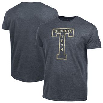 Men's Champion Navy Georgia Tech Yellow Jackets Vintage Triumph Tri-Blend T-Shirt