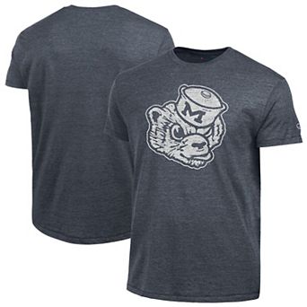 Men's Champion Navy Michigan Wolverines Vintage Triumph Tri-Blend T-Shirt