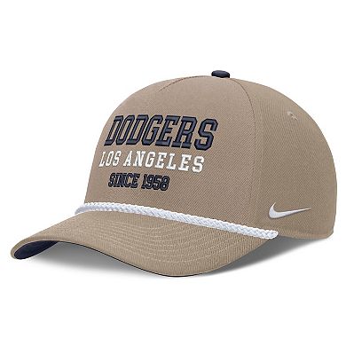 Men's Nike Khaki Los Angeles Dodgers Father's Day Rope Rise Adjustable Hat
