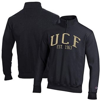 Men's Champion Black UCF Knights Powerblend Quarter-Zip Pullover