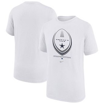 Youth Nike White Dallas Cowboys Icon Legend Dri-FIT T-Shirt