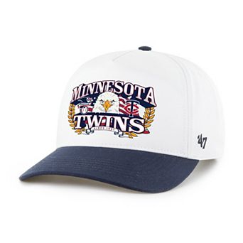Men's '47 White/Navy Minnesota Twins Americana Eagle Hitch Adjustable Hat