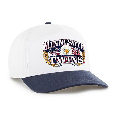Men's '47 White/Navy Minnesota Twins Americana Eagle Hitch Adjustable Hat