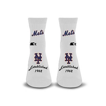 Unisex Starter White New York Mets Established Stencil Quarter Socks