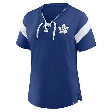 Women's Fanatics Blue Toronto Maple Leafs Offside Athena T-Shirt