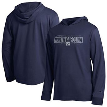Men's Champion Navy North Carolina Tar Heels Gradient All-Star Long Sleeve Hoodie T-Shirt