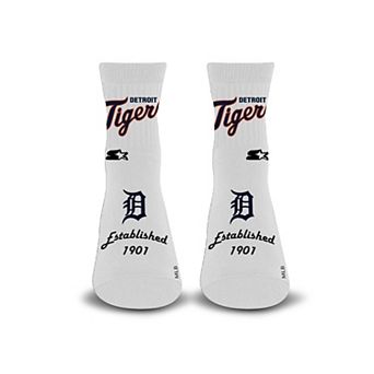 Unisex Starter White Detroit Tigers Established Stencil Quarter Socks