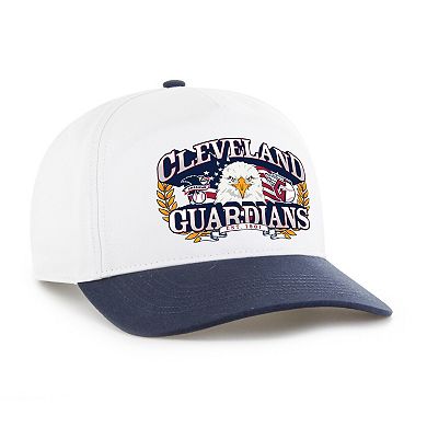 Men's '47 White/Navy Cleveland Guardians Americana Eagle Hitch Adjustable Hat