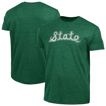 Men's Champion Green Michigan State Spartans Vintage Triumph Tri-Blend T-Shirt
