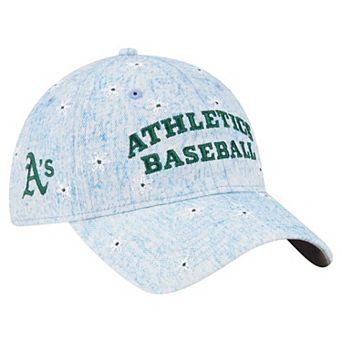 Women's New Era Light Blue Athletics Daisy All Over 9TWENTY Adjustable Hat