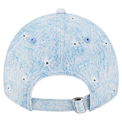 Women's New Era Light Blue Athletics Daisy All Over 9TWENTY Adjustable Hat