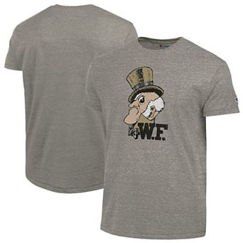 Men's Champion Charcoal Wake Forest Demon Deacons Vintage Triumph Tri-Blend T-Shirt