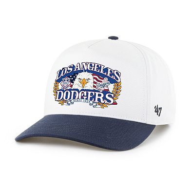 Men's '47 White/Navy Los Angeles Dodgers Americana Eagle Hitch Adjustable Hat