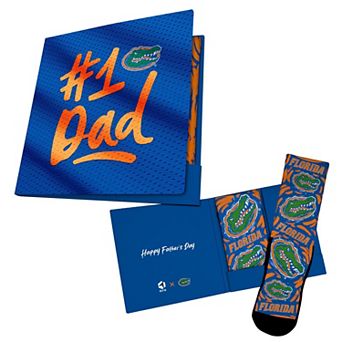 Unisex Rock Em Socks Royal Florida Gators #1 Dad Gift Card Socks