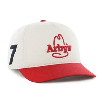 Men's '47 Natural/Red Justin Allgaier Sponsor Logo Number Side Patch Hitch Adjustable Hat