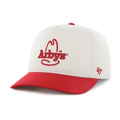 Men's '47 Natural/Red Justin Allgaier Sponsor Logo Number Side Patch Hitch Adjustable Hat