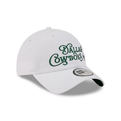 Men's New Era White Dallas Cowboys Golf Course Casual Classic Adjustable Hat